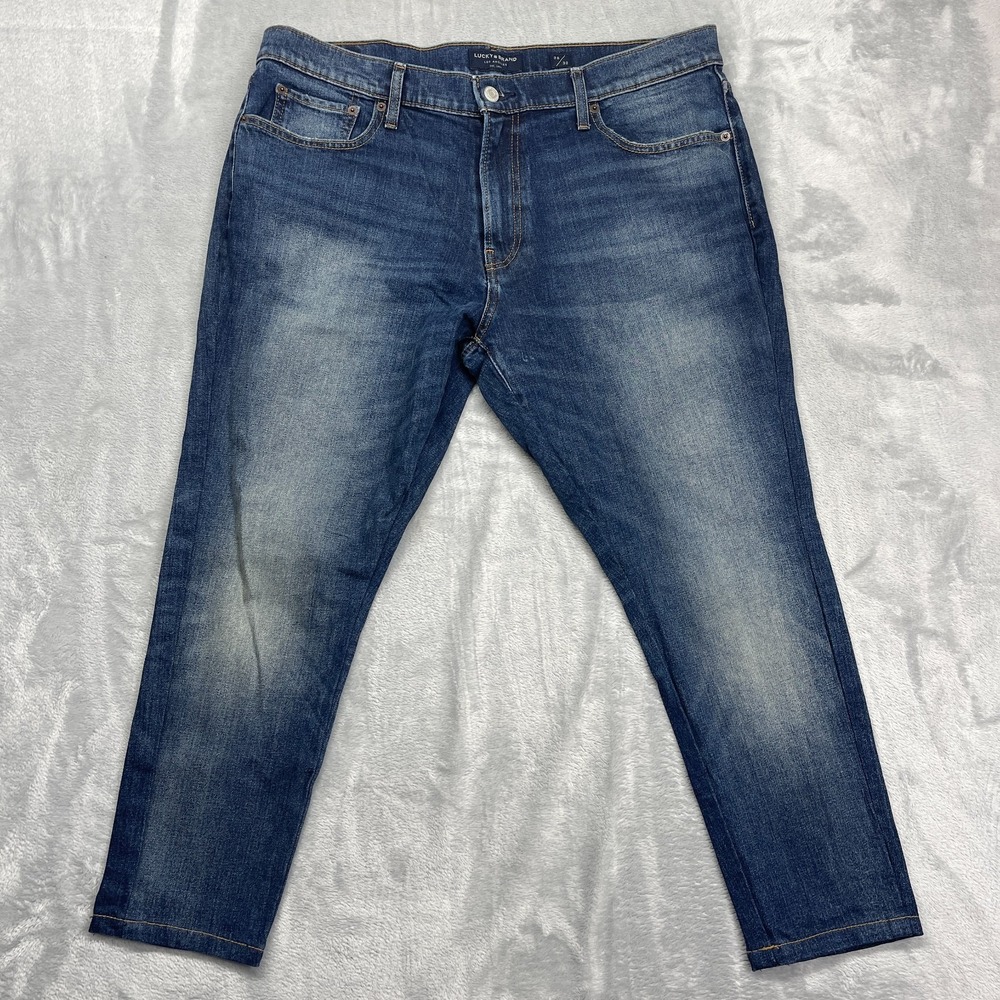 Lucky Brand 221 Straight Leg Jeans Men 38/30 (38x25) Blue Denim Faded Streetwear